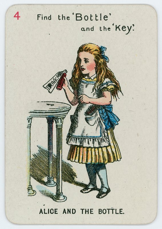 Alicia y la botella de John Tenniel