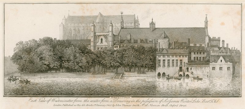 Vista este de Westminster desde el agua de John Thomas Smith