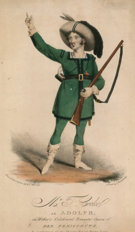 Sr. T Cooke como Adolph en la ópera romántica de Weber 