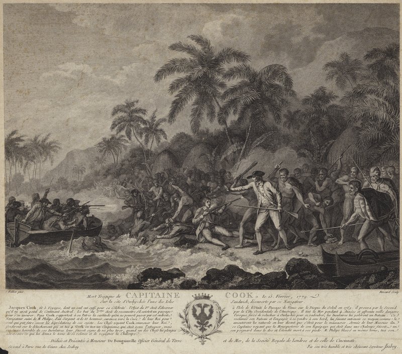 La trágica muerte del Capitán Cook de John Webber