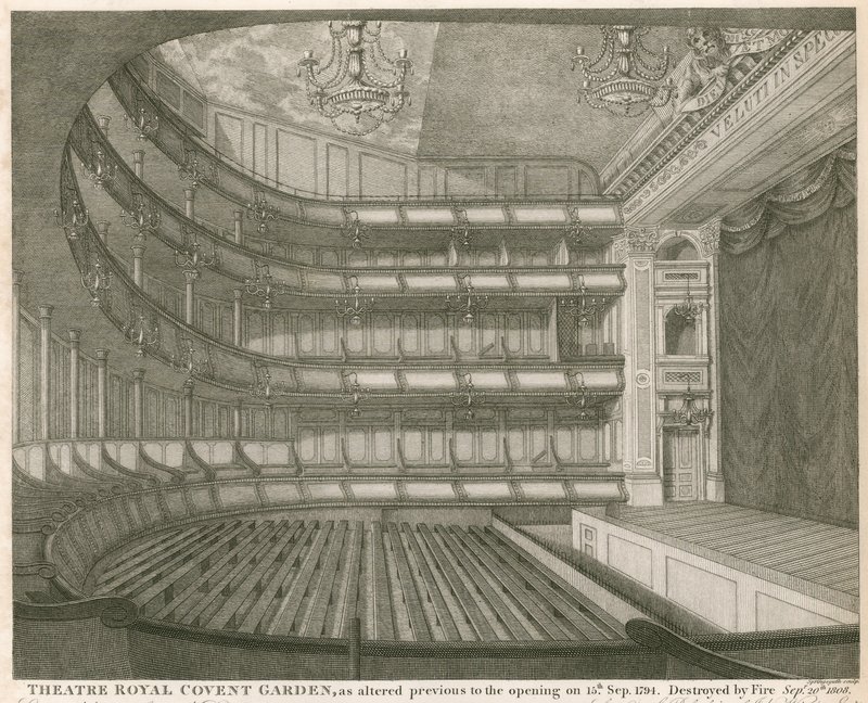 Teatro Real, Covent Garden, Londres, alterado antes de la apertura el 15 de septiembre de 1794 de John Winston