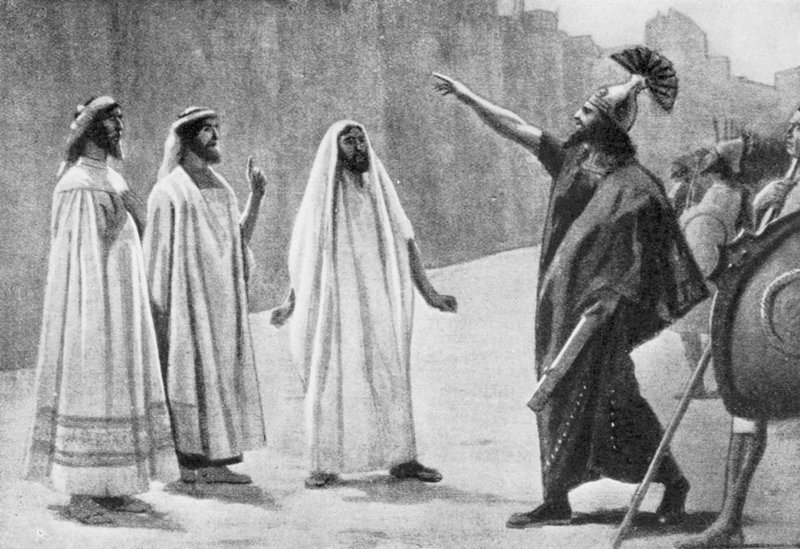 El Rabsaces ante las murallas de Jerusalén, 701 a.C. (litografía) de Jose (after) Villegas y Cordero
