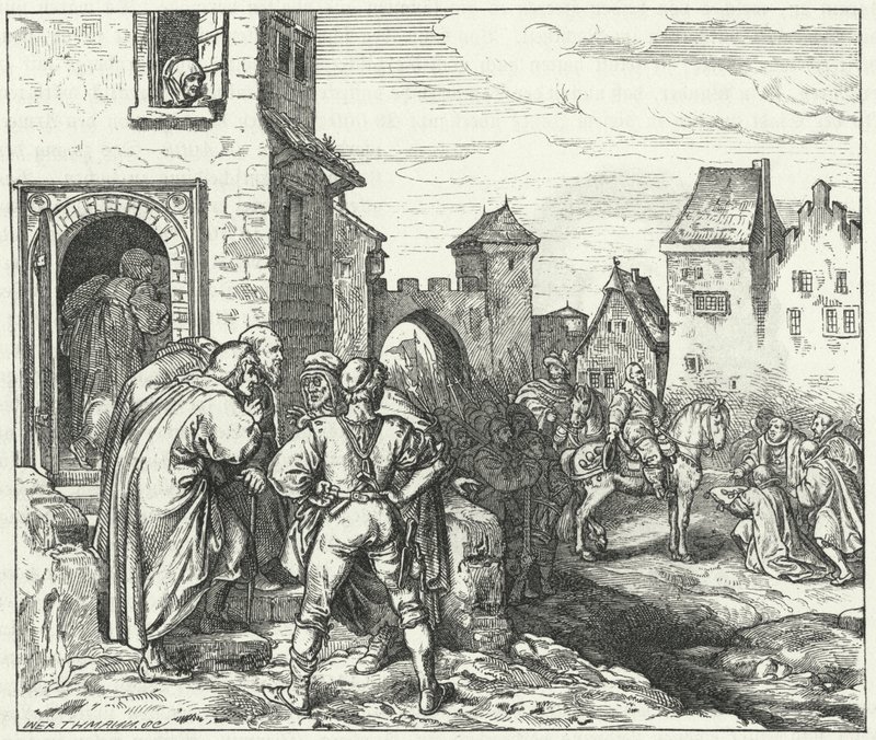 Gustavo Adolfo de Suecia entrando en Múnich, 1632 de Josef Mathias Trenkwald