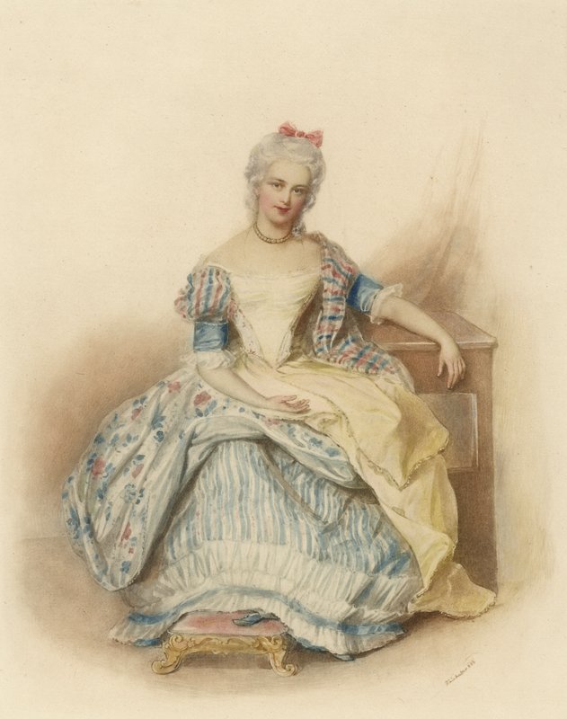 Retrato de la Princesa Carolina Lobkowitz, nacida Condesa Wrbna de Josef Nikolaus Kriehuber