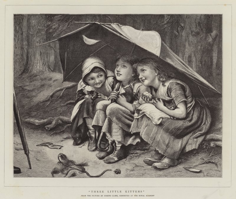 Tres gatitos de Joseph Clark