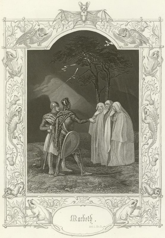Macbeth, Acto I, escena iii de Joseph Kenny Meadows