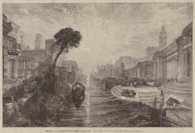 Cartago, Dido dirigiendo el equipamiento de la flota de Joseph Mallord William Turner