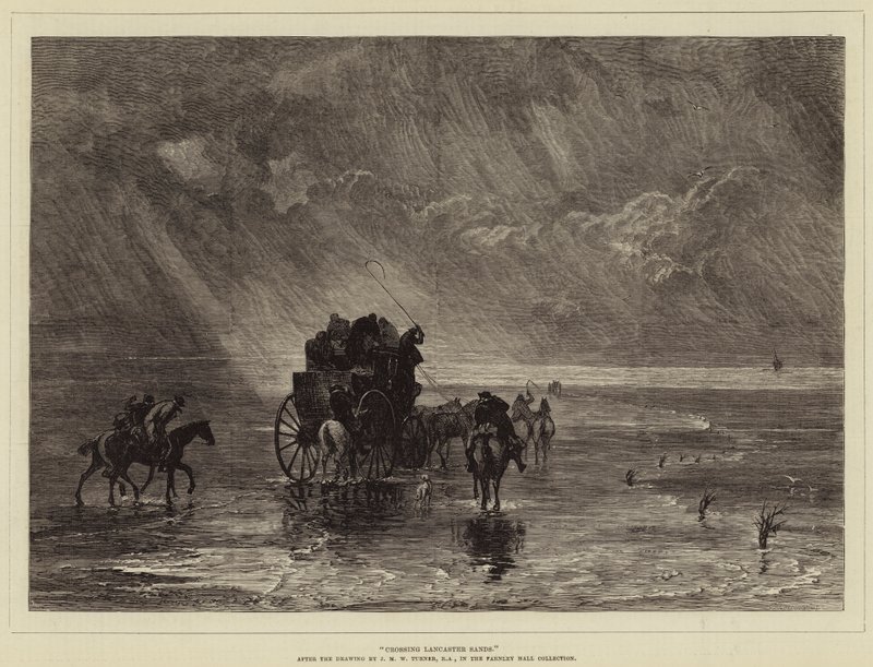 Cruzando las Arenas de Lancaster de Joseph Mallord William Turner