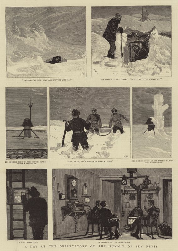 Un Día en el Observatorio en la Cima de Ben Nevis de Joseph Nash