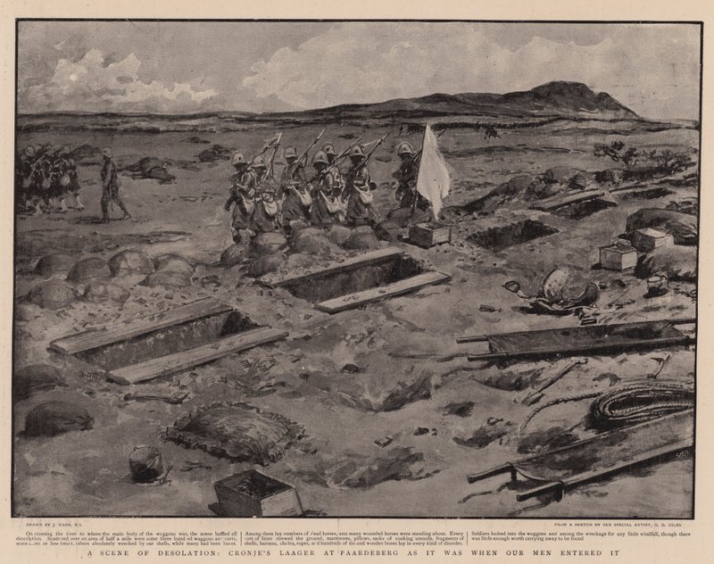 Una escena de desolación, el campamento de Cronje en Paardeberg tal como estaba cuando nuestros hombres entraron de Joseph Nash