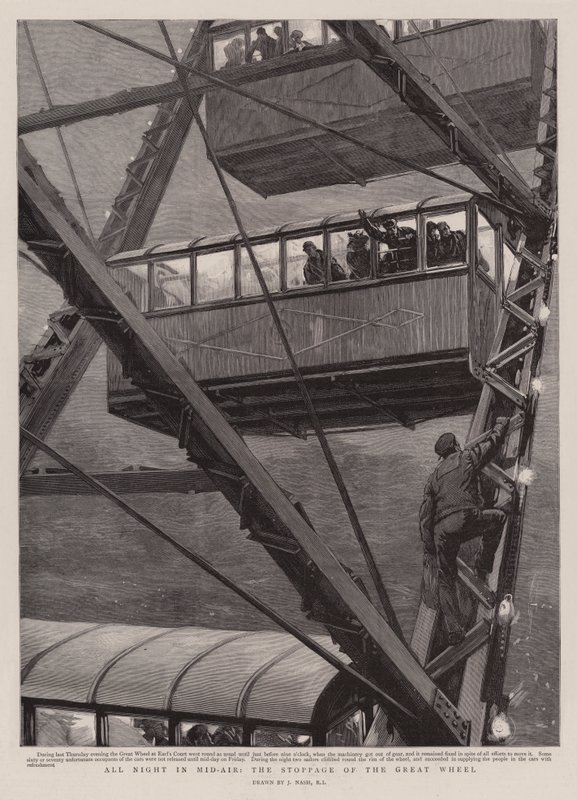 Toda la Noche en el Aire, la Detención de la Gran Rueda de Joseph Nash