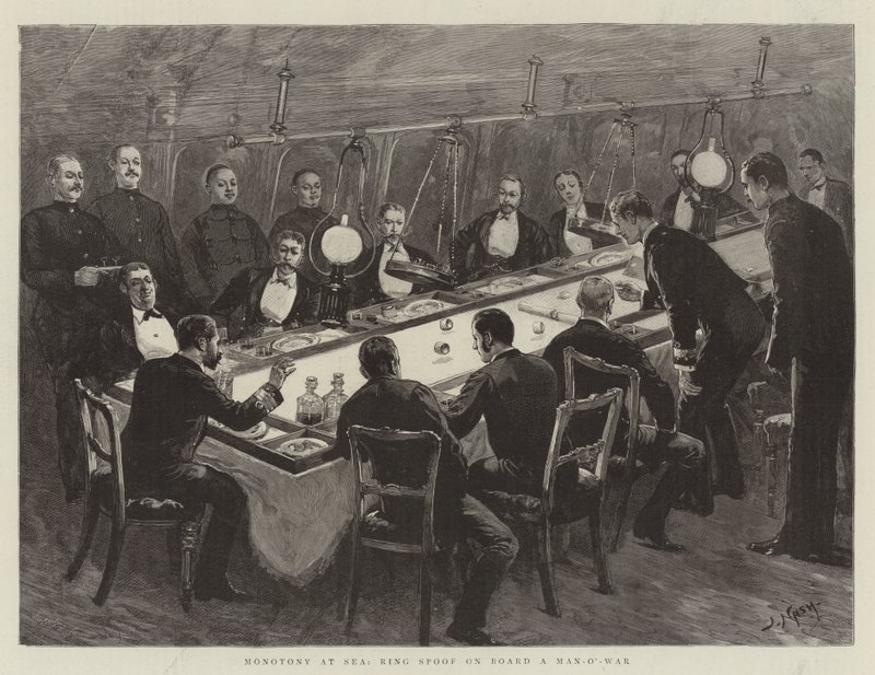 Monotonía en el Mar, Parodia de Anillo a Bordo de un Buque de Guerra de Joseph Nash