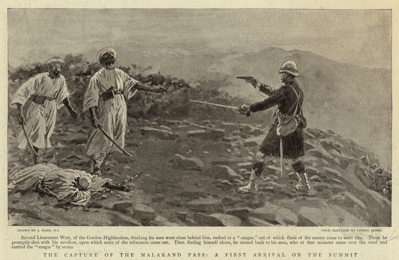 La captura del paso de Malakand, una primera llegada a la cima de Joseph Nash