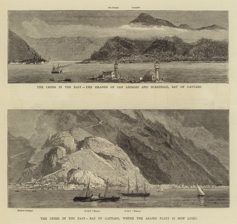 La crisis en el Este, Bahía de Cattaro de Joseph Nash