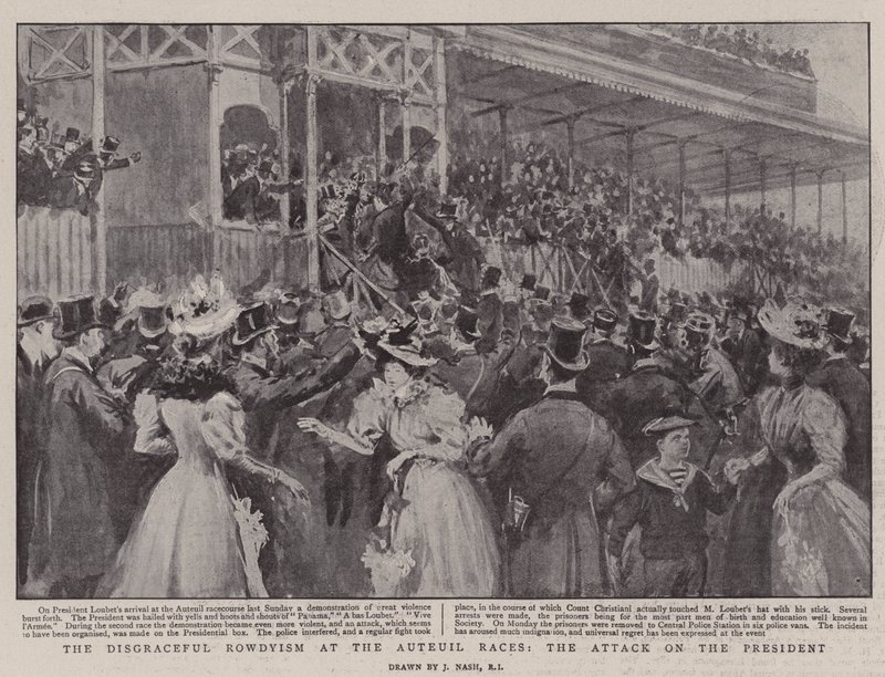 El vergonzoso alboroto en las carreras de Auteuil, el ataque al presidente de Joseph Nash