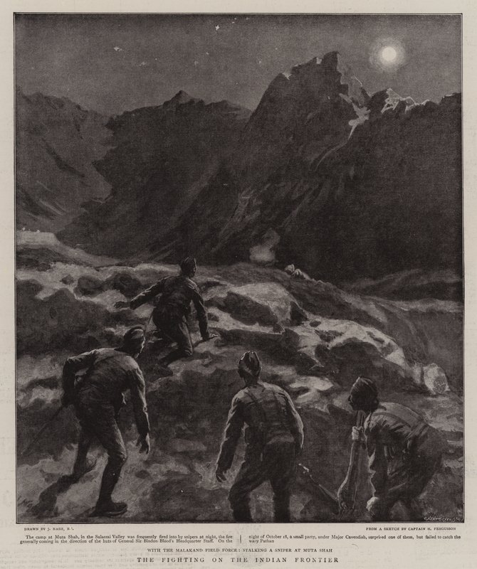 La Lucha en la Frontera India de Joseph Nash