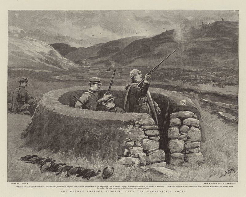 El emperador alemán cazando en los páramos de Wemmersgill de Joseph Nash