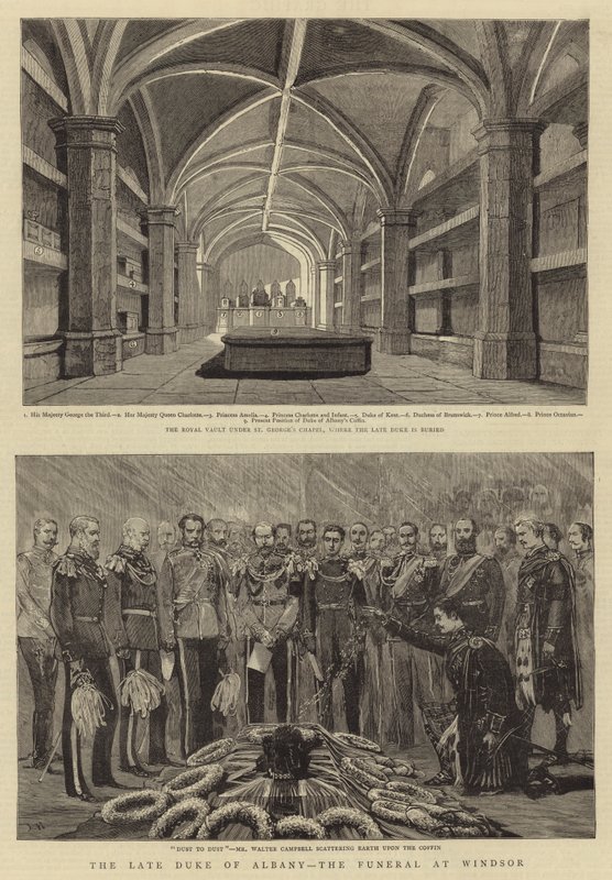 El difunto Duque de Albany, el funeral en Windsor de Joseph Nash