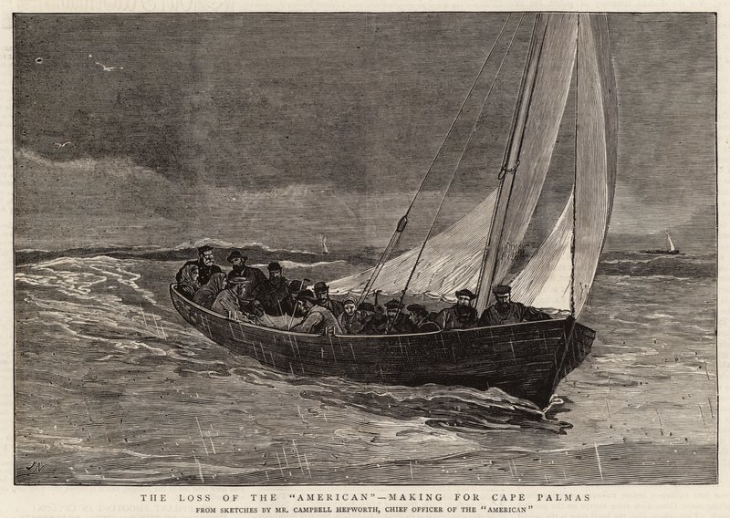 La pérdida del americano, rumbo a Cabo Palmas de Joseph Nash