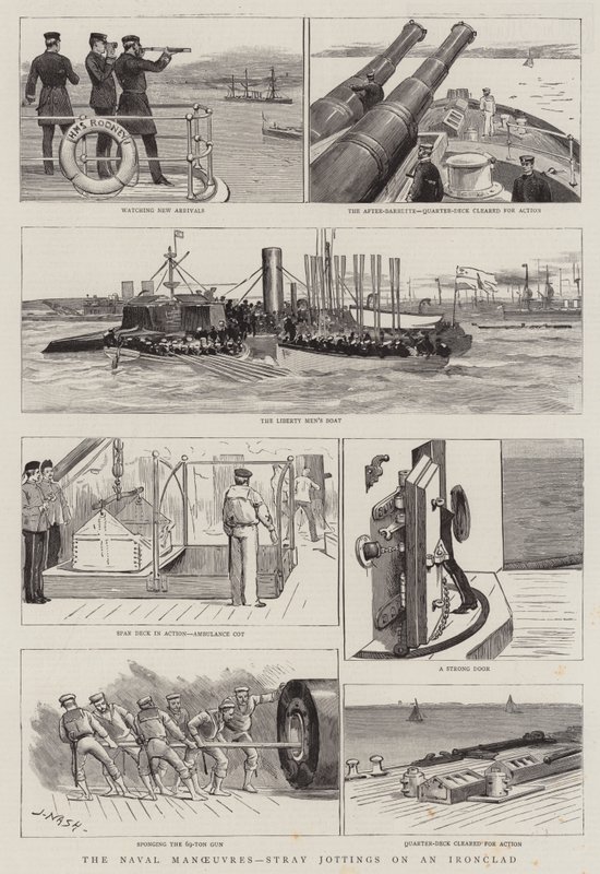 Las maniobras navales, notas sueltas en un acorazado de Joseph Nash