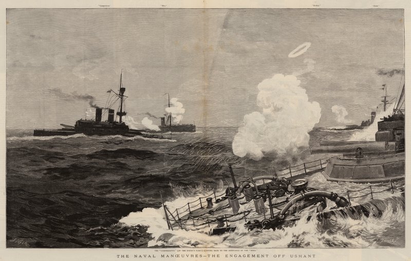 Las maniobras navales, el enfrentamiento frente a Ushant de Joseph Nash