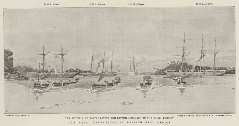 Las Operaciones Navales en África Oriental Británica de Joseph Nash