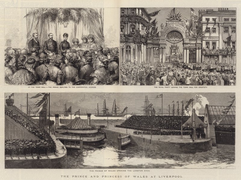 El Príncipe y la Princesa de Gales en Liverpool de Joseph Nash