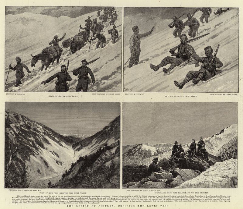 El Alivio de Chitral, cruzando el Paso Loari de Joseph Nash