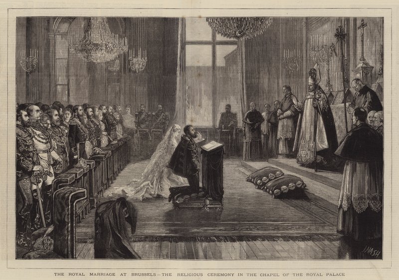 El Matrimonio Real en Bruselas, la Ceremonia Religiosa en la Capilla del Palacio Real de Joseph Nash