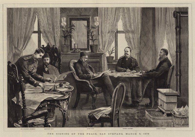 La firma de la paz, San Stefano, 3 de marzo de 1878 de Joseph Nash