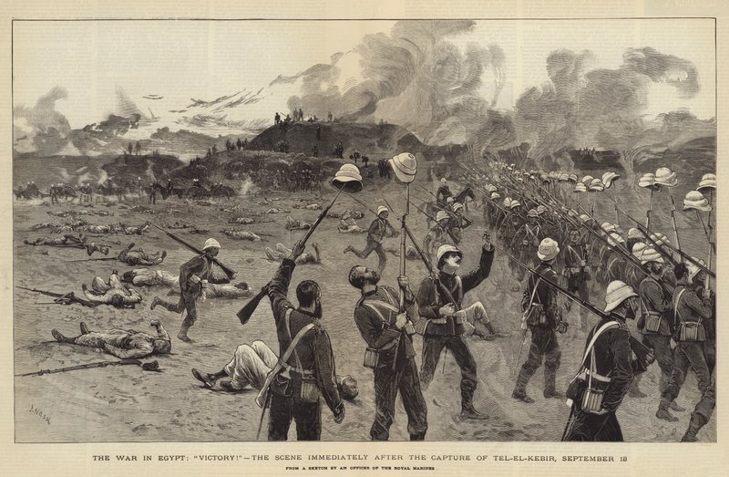 La guerra en Egipto, ¡Victoria!, la escena inmediatamente después de la captura de Tel-el-Kebir, 13 de septiembre de Joseph Nash