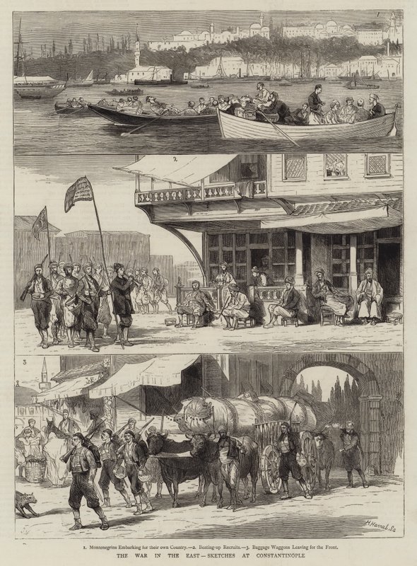 La guerra en el Este, bocetos en Constantinopla de Joseph Nash