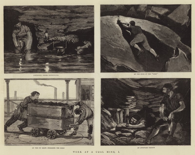 Trabajo en una mina de carbón, I de Joseph Nash