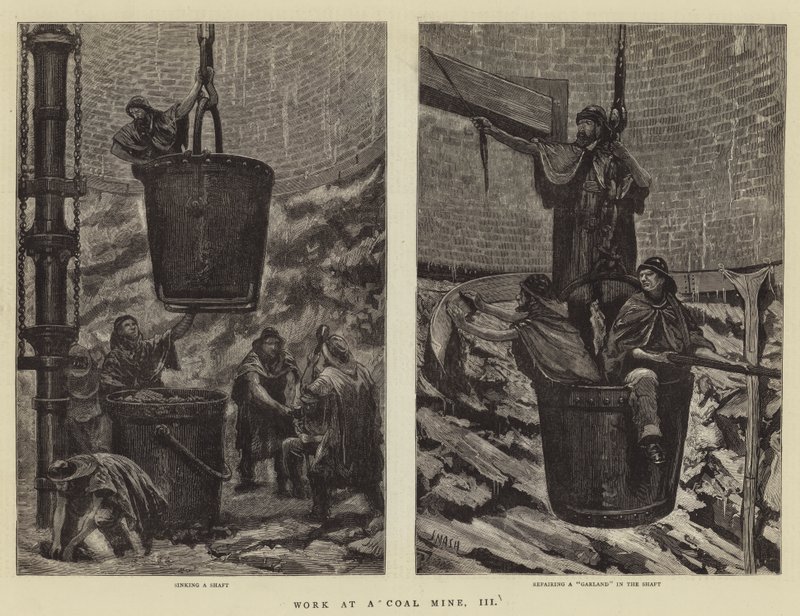 Trabajo en una mina de carbón, III de Joseph Nash