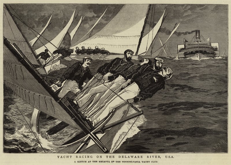 Carreras de yates en el río Delaware, EE.UU. de Joseph Nash