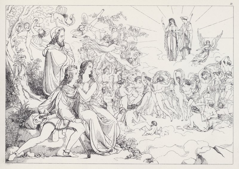 La Tempestad de Shakespeare, Acto IV, Escena 1 de Joseph Noel after Paton