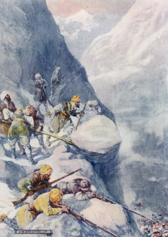 Aplastados por piedras rodantes, abatidos por descargas de mosquetes, los hombres caían por cientos de Joseph Ratcliffe Skelton