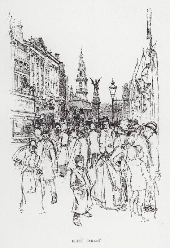 Fleet Street de Joseph (after) Pennell