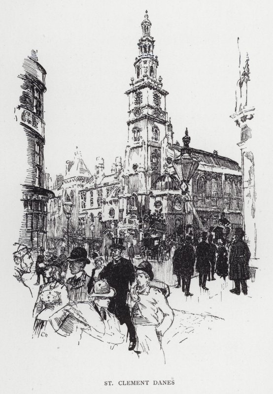 San Clemente Danes de Joseph (after) Pennell