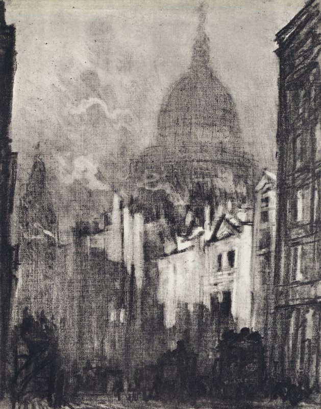Cúpula de San Pablo, desde Cannon Street de Joseph (after) Pennell