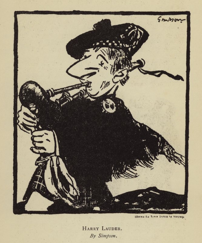 Harry Lauder, cantante y comediante escocés (lito) de Joseph (after) Simpson