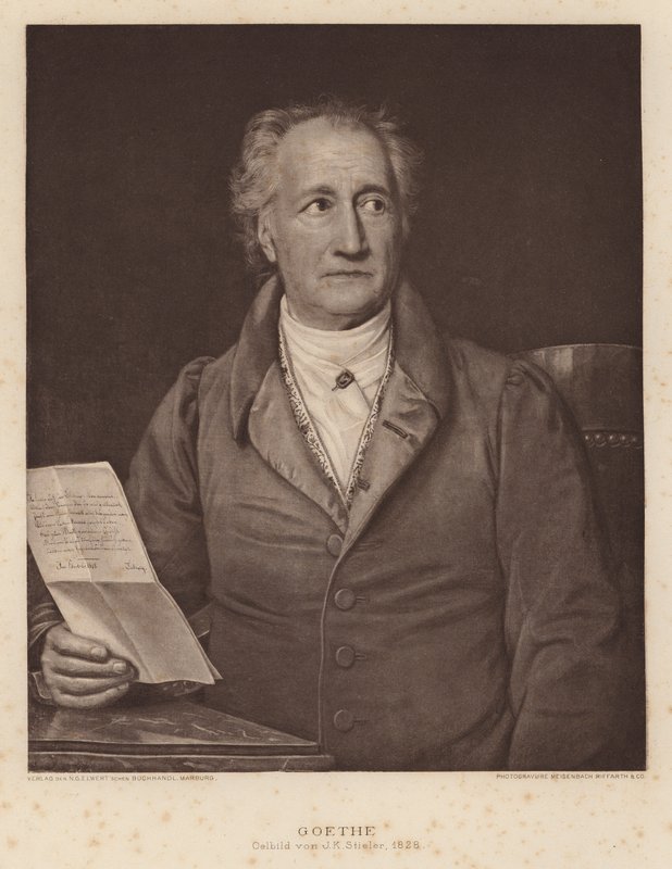 Johann Wolfgang von Goethe, poeta y dramaturgo alemán de Joseph Carl (after) Stieler