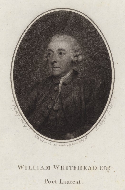 William Whitehead, poeta y dramaturgo inglés de Joseph Collyer