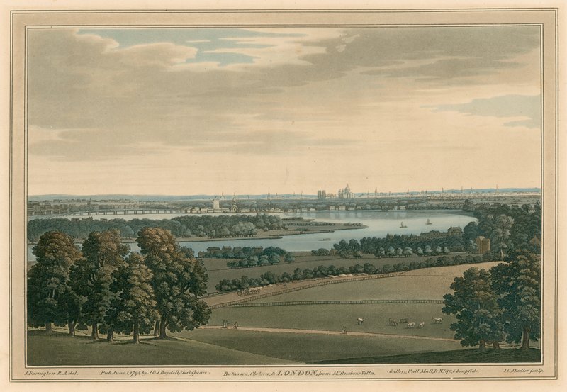 Battersea, Chelsea y Londres, desde la villa del Sr. Rucker de Joseph Farington