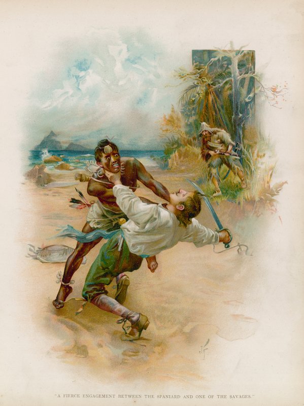 Ilustración para Robinson Crusoe de Joseph Finnemore