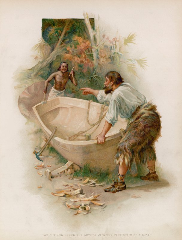 Ilustración para Robinson Crusoe de Joseph Finnemore