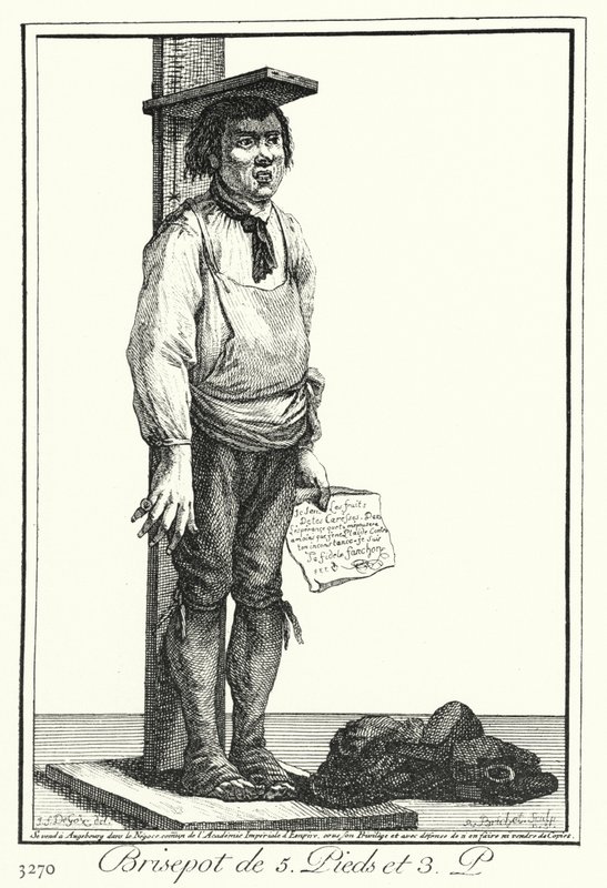 Un chiflado de cinco pies y tres pulgadas (grabado) de Joseph Franz von (after) Goez
