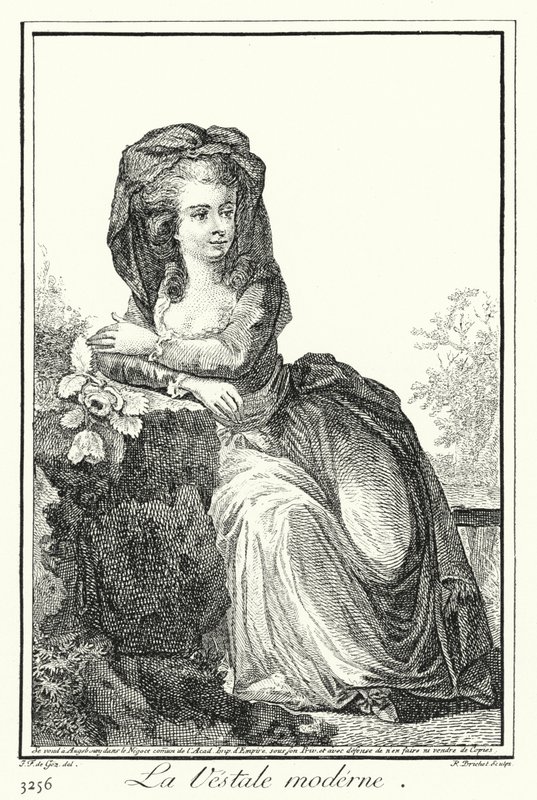 La virgen vestal moderna (grabado) de Joseph Franz von (after) Goez