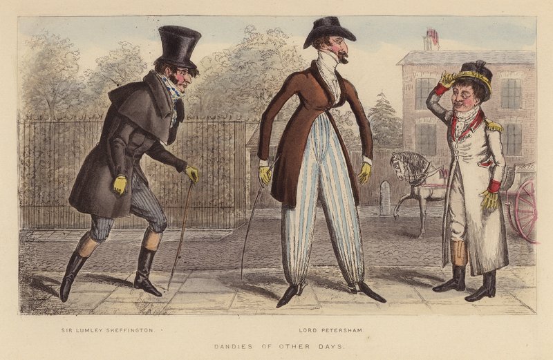 Dandies of Other Days (grabado en color) de Joseph Grego