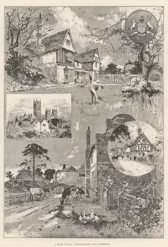 Un pueblo modelo, Patricksbourne, cerca de Canterbury de Joseph Holland Tringham